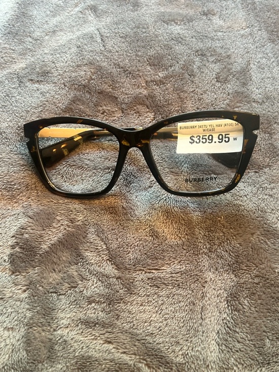 Burberry Accessories - Burberry Black Tortoise Square Cat-Eye Glasses